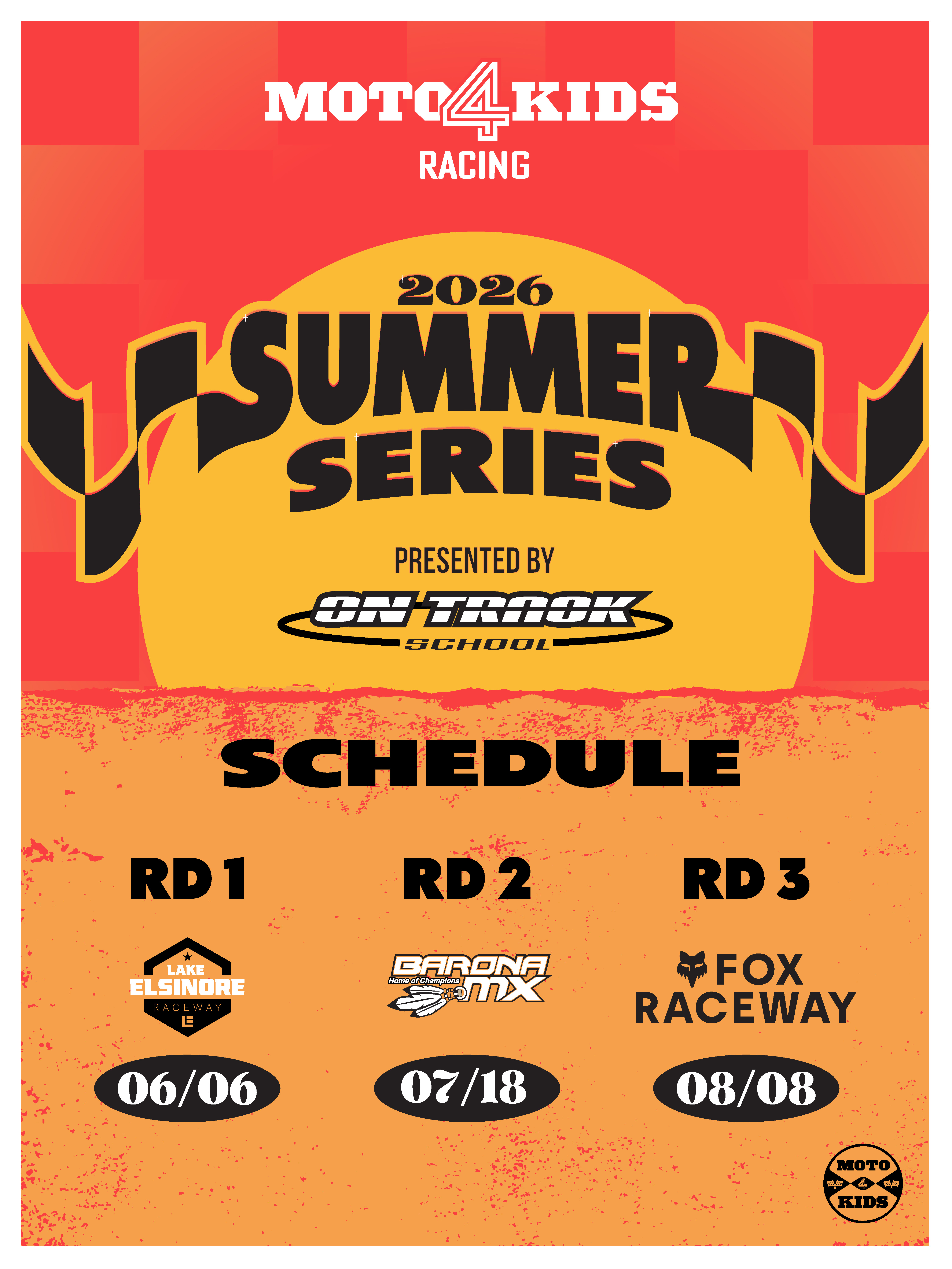 2026 Moto 4 Kids Summer Series Poster