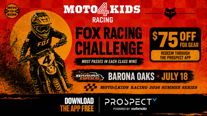 Fox Racing Challenge at Barona Oaks on July 18. Download the Prospect app for a chance to win 75 dollars off Fox gear.