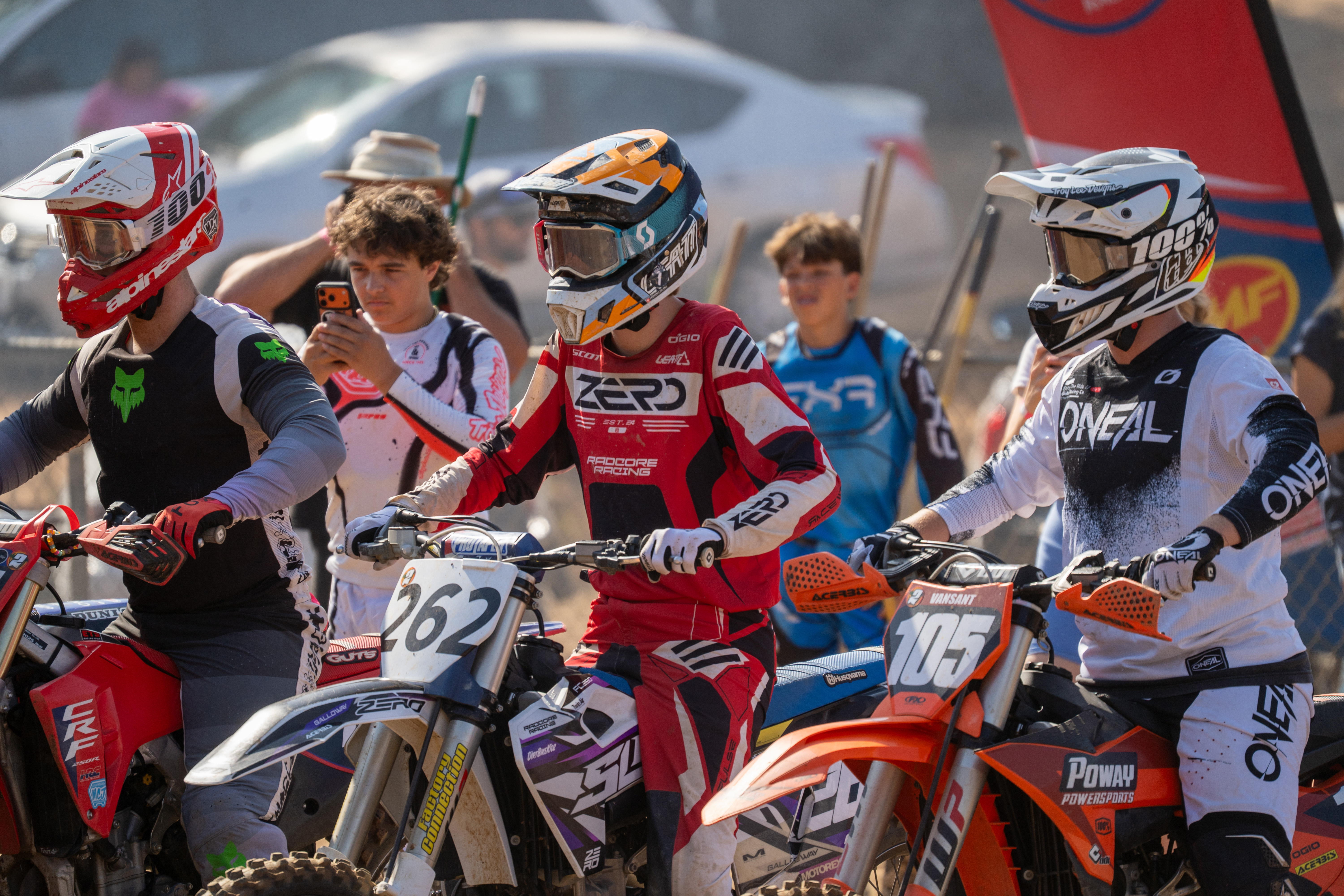 Moto 4 Kids racers competing during Round 2 at Barona Oaks MX
