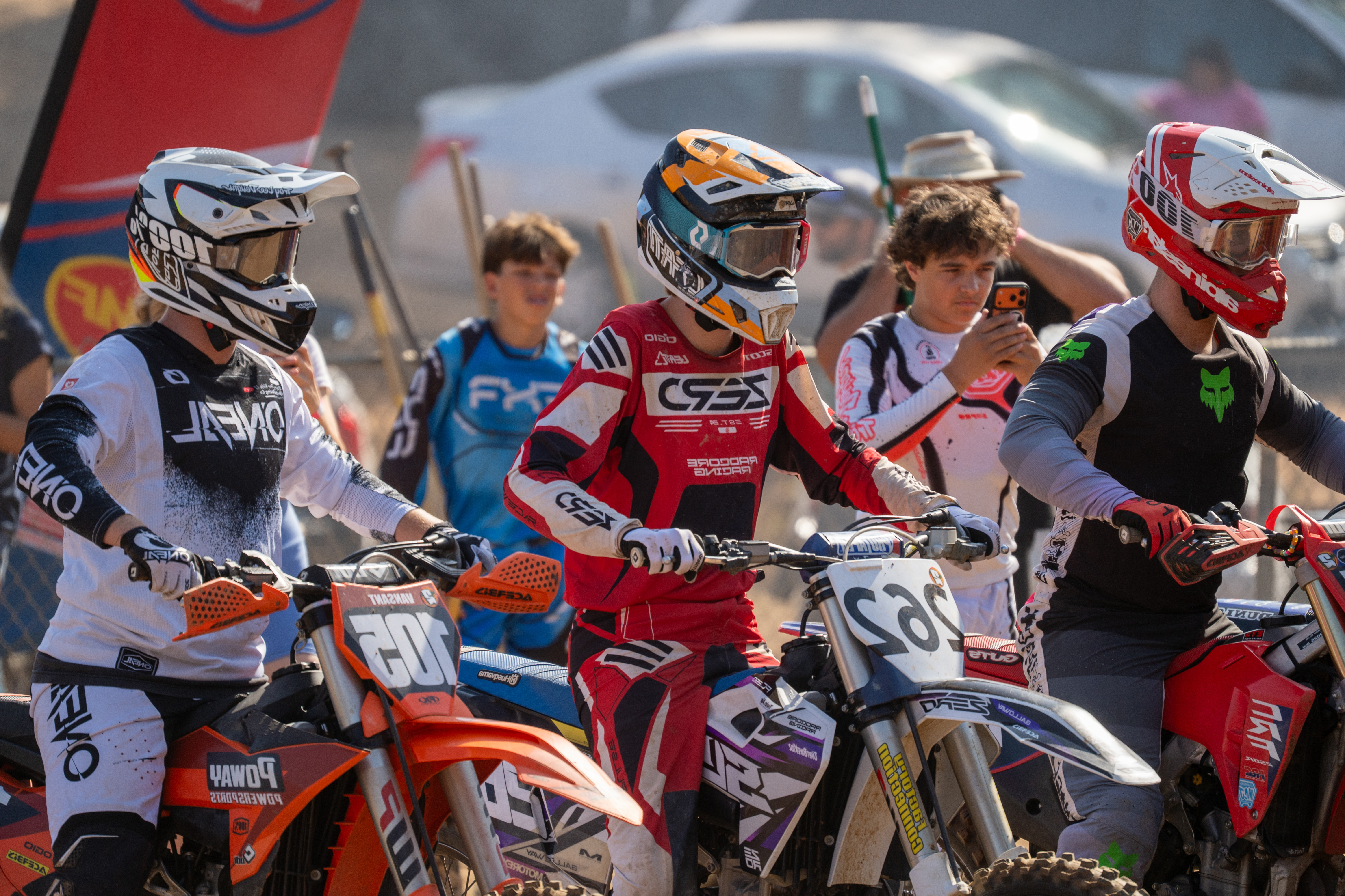 Moto 4 Kids racers competing during Round 2 at Barona Oaks MX