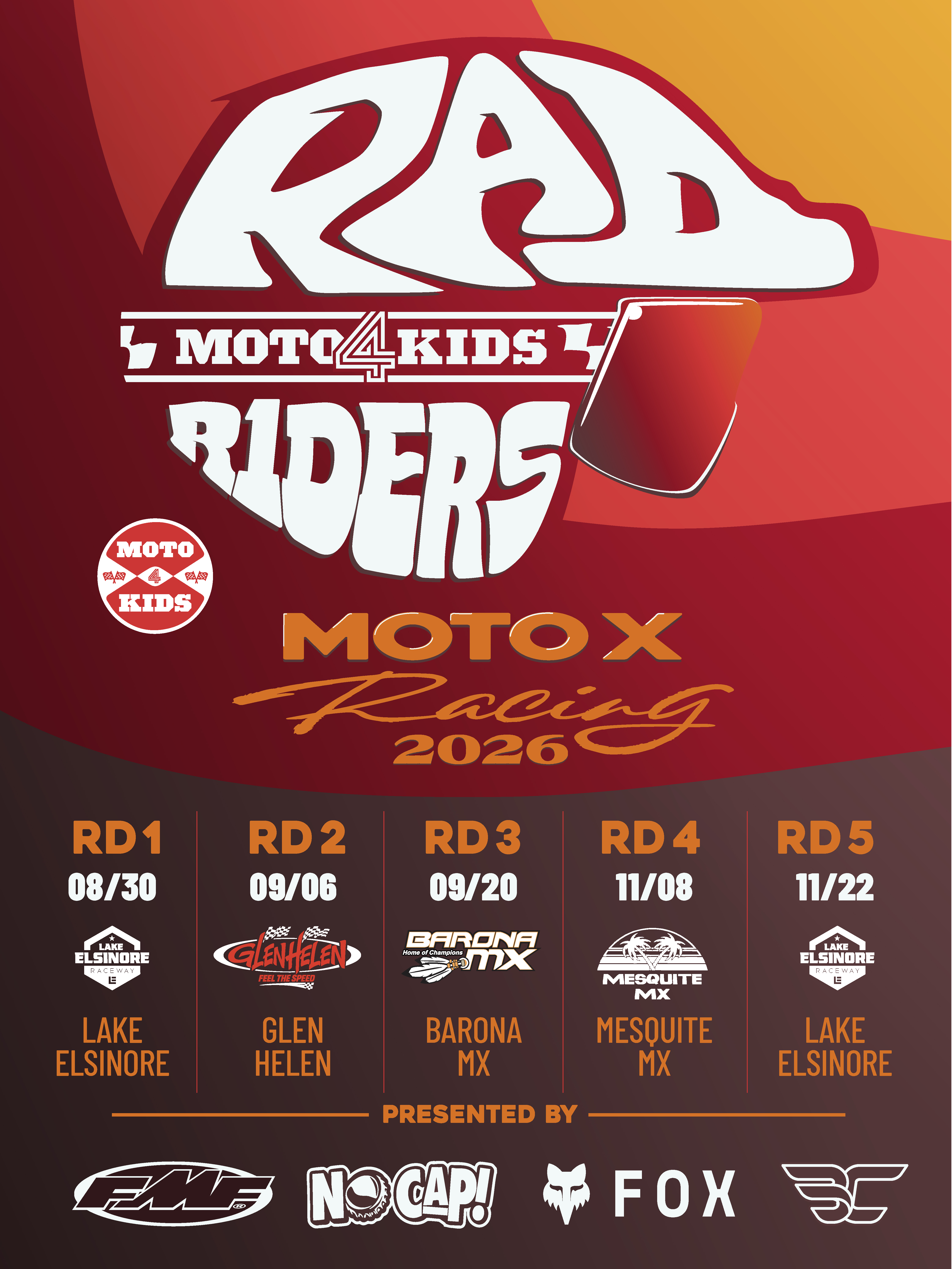 2026 Moto 4 Kids rad riders Poster